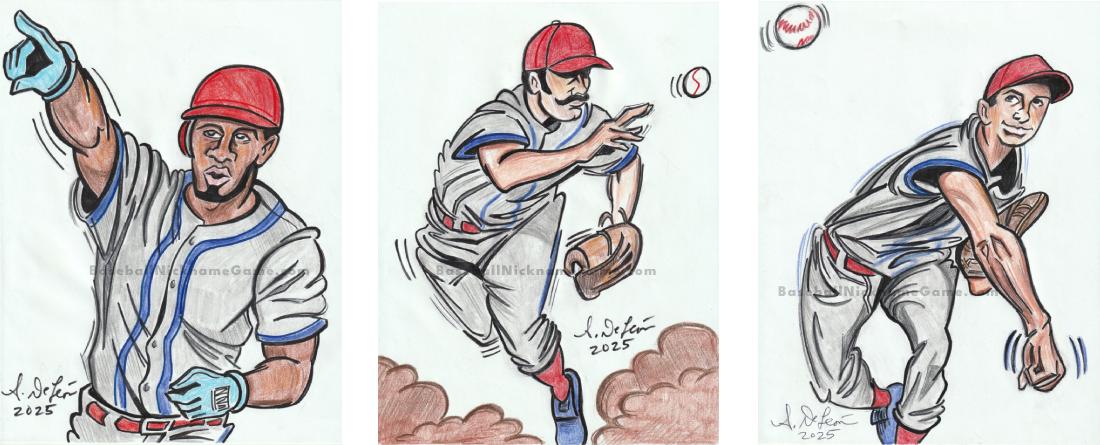 Hand-drawn hero banner for the Baseball Nickname Game